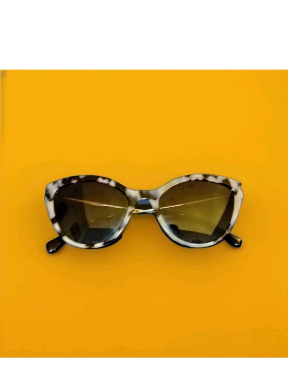 Miu Miu Tortoiseshell Cat-Eye Sunglasses - Black & White Authentic!